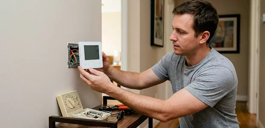 Heat Pump Thermostat Configuration in Pontiac
